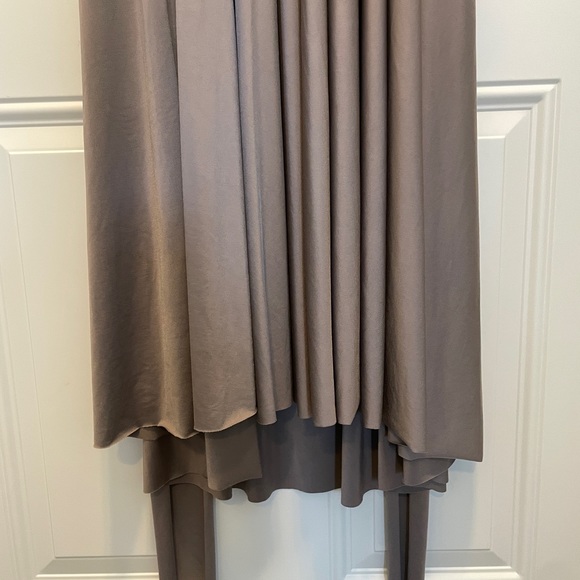 Taupe Convertible Bridesmaid Dress Floor Length - Picture 6 of 12